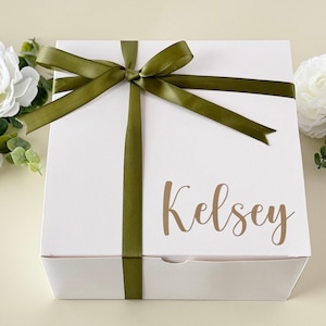 Bridesmaid Proposal Box Empty Gift Box With Name Paper Gift Box Personalized Gift For Bridesmaid Wedding Gift Custom Name Box For Proposal