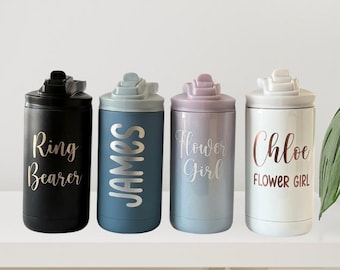 Custom Kids Tumbler Back to School Gift Ring Bearer Gift Insulated Cup Personalized Children Water Bottle Summer Camp Travel Cup Party Favor