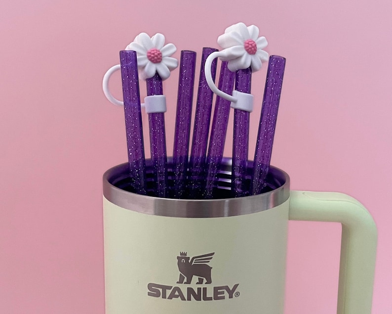 Stanley Straw For Tumbler Cup Glitter Party Favor Birthday Gift For Her Reusable Straws