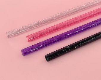 Stanley Straw Set Stanley Cup Accessories Clear Glitter Straw Party Favor Stanley Straw Replacement Stanley Pink Straw Reusable Straw Supply