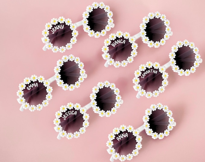 Flower Girl Proposal Glasses For Wedding Favor Daisy Sunglasses Custom Name Gift For Toddler Girl Personalized Gift Wedding Party Supply Kid