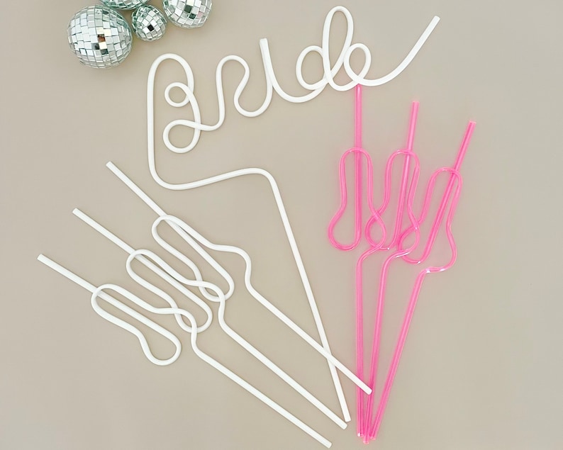 Bridal Shower Gift For Bride Straw Willy Straw Swirly Straw