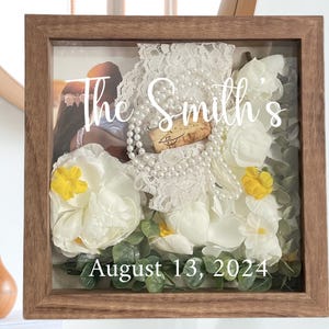 Custom Shadow Box Gift For Newlyweds Keepsake Box Wedding Memory Box Anniversary Wedding Gift For Couple Wedding Frame Gift Name Shadow Box