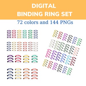 Digital Binder Rings for Planners and Digital Notebooks, GoodNotes| Digital Spiral Notebook rings