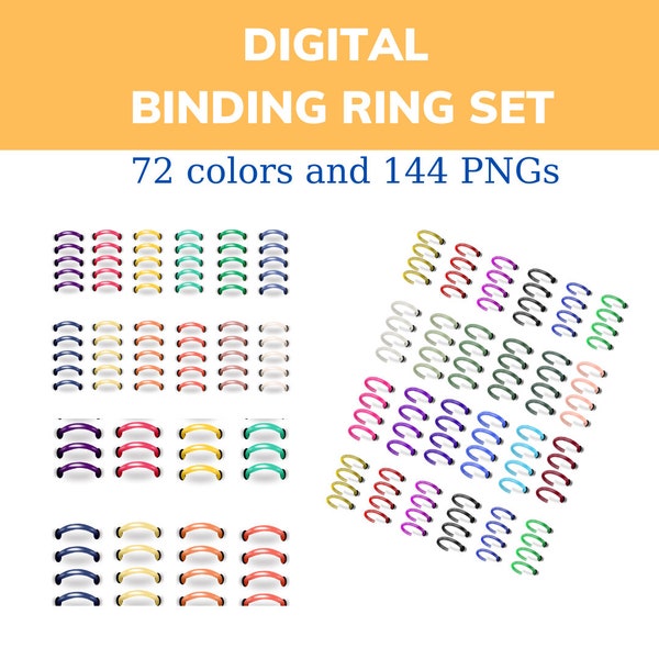 Digital Binder Rings for Planners and Digital Notebooks, GoodNotes| Digital Spiral Notebook rings
