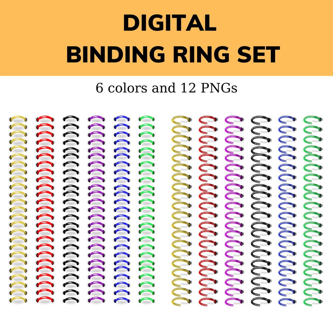Digital Binder Rings for Planners and Digital Notebooks Digital Spiral
