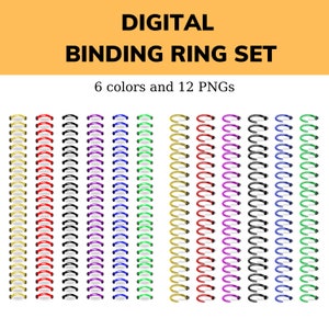 Realistic Digital Planner Rings, Metallic Gold Effect, Center Ring, Side  Rings, Pre-cropped PNG, Gold Binder Ring, Goodnotes, Best Seller 