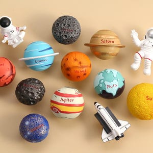 Solar system Drawer handle knobs Planet Astronaut Kids Cabinet Knobs,Knobs for Kids Furniture Funny Cartoon Drawer Pulls Kids Room Decor
