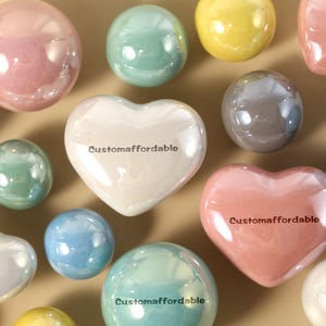 Pearl glazed cabinet knobs handles, Colorful Sweethearts Nursery Drawer handle pulls Knob, Custom engraved Round ball dresser Wardrobe knobs