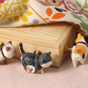 Leuke kat handvat kastknoppen, dieren messing lade handvat knop handvat, dieren dressoir knoppen voor kinderkamer, knoppen, keukenkastknop