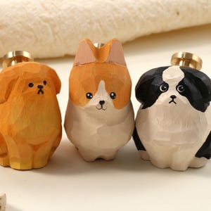 Fina valpknoppar, djur i trä, barnrumshandtag, hundar, skåpknopp, barnskåpsknopp, gåva för husdjursälskare