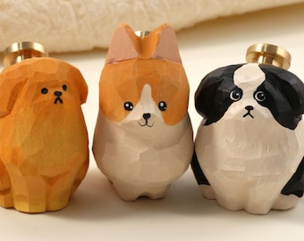 Preciosos tiradores de cajón con forma de cachorro, tiradores de madera para cajón de guardería, tiradores de armario con forma de perro, tiradores de armario para niños, regalo para amantes de las mascotas.