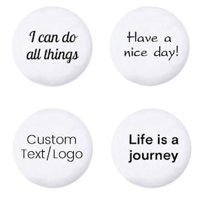 Perillas de cajón con palabras de aliento personalizadas, perillas con letras personalizadas, perillas de guardería con logotipo personalizado, perillas de cerámica para tocador de gabinete personalizadas