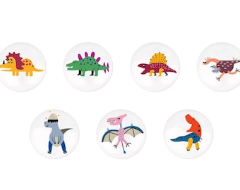 Boutons de tiroir en forme de dinosaure en dessin animé Poignées de tiroir pour chambre d'enfant
