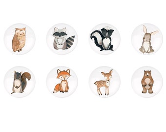 Animaux de safari, céramique, poignées de tiroir, poignée de bouton de chambre d'enfant, boutons animaux pour tiroirs de chambre d'enfant, bouton d'armoire pour enfants, boutons Ikea pour enfants