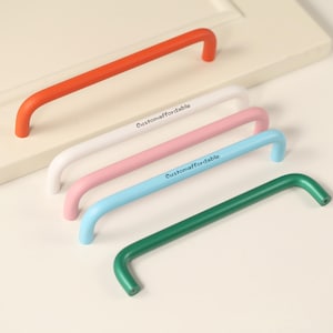 Candy Drawer Cabinet Handles Children colorful drawer dresser nursery knob pulls, custom engraved Kids cupboard pulls Wardrobe handles knobs