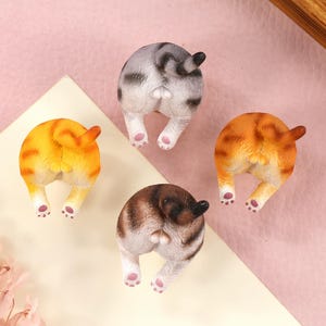 Cat&#39;s butt kastknoppen handvat, dieren messing ladehendel handvat dressoirknoppen voor kinderkamer, hemnes ladeknoppen keukenkastknop