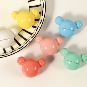 Teddybeer kinderkamer kast dressoir knoppen handvat dieren babylade knoppen trekt op maat gegraveerde Kid Bear dressoir knop kleerkast knop kinderkamer