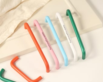 Colorful Cabinet Handles for Children Colorful Drawer dresser nursery knob pulls, custom engraved Kids cupboard closet pulls knobs handles