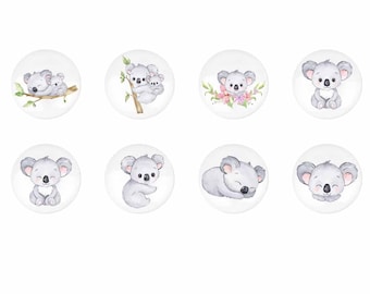 Koala Knäufe, Keramik Knäufe, Knäufe für Kinderzimmer, Knäufe für Kinderzimmer, Knäufe für Kinder, Schrankgriffe für Kinder, Ikea Knäufe Kids