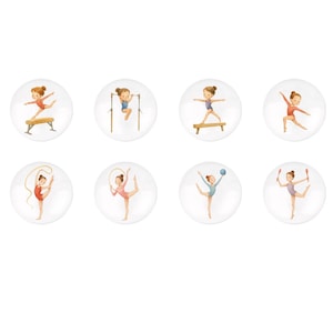 Gymnastics Girl cabinet knobs Sports cute girl ceramic drawer handles Nursery cabinet handle knob Home decor Wardrobe dresser pull knob