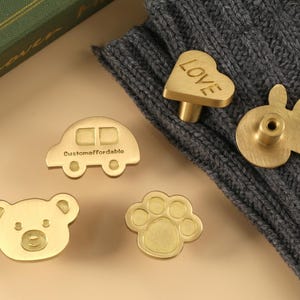 Animal Brass Drawer knobs for kids Room, Brass Cabinet Knobs for Kids, custom engraved Nursery Bear Dresser handles Cartoon Drawer Pull knob