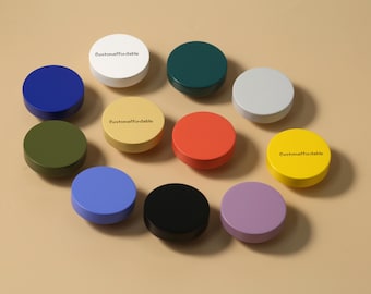 Rainbow boho Nursery drawer knobs, 50mm round cabinet knobs handles, Custom engraved Colorful Kids room Dresser wardrobe Knobs Handle pulls