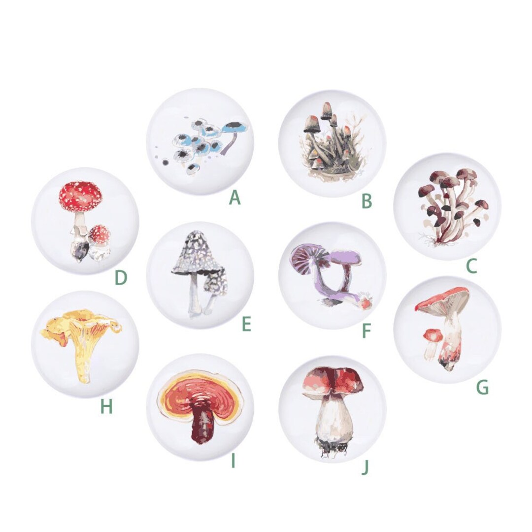 Mushroom Drawer Knobs, Botanical Drawer Handles, Nursery Knobs,nursery