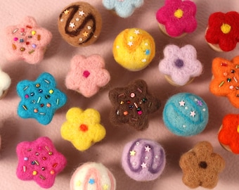 Colourful plush stars flowers drawer knob, Cartoon woolen felt nursery Drawer handle pulls Nursery Kids room Dresser Cabinet Handle knobs