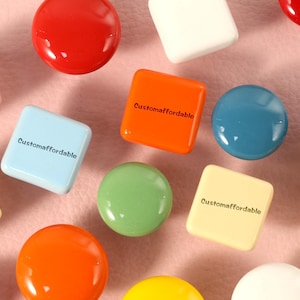 Colorful Candy Series Drawer knobs handle, Round Square Ceramics Cabinet knobs handle, Nursery room dresser drawer knob pull, ikea knob kids
