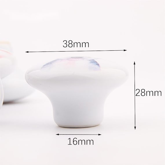 Ceramic Coffee Latte Cabinet Knobs - Cafe Style Drawer Handles For Kitchen & Bathroom