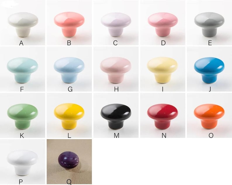 Colorful Candy Series Drawer Knobs Handle, Round Square Ceramics ...