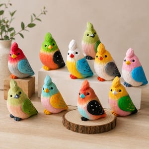 Tirador de cajón de armario con forma de pájaro tallado a mano, tirador de cómoda con pájaros del bosque pintados de colores, tirador de armario decorativo y original para la habitación infantil.