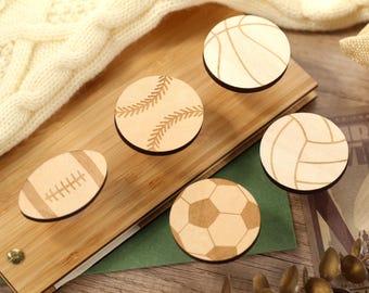 Sports Ball drawer knobs Basketball Soccer wood nursery Cabinet handle pulls Boy Dresser knob handle Boy cupboard wardrobe handles knob Kids