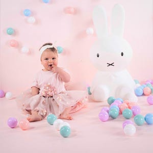 Pale Rose Pink with Pompoms – Soft Tulle Skirt for Toddlers & Kids, Ballet and Party Outfit,Birthday Outfit,Special Occasion Outfit