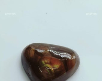 16.40 Cts Briolette Cut Fire Agate Gemstone, Agate Rough, Natural Fancy Brown Agate Loose Stone 15x20mm