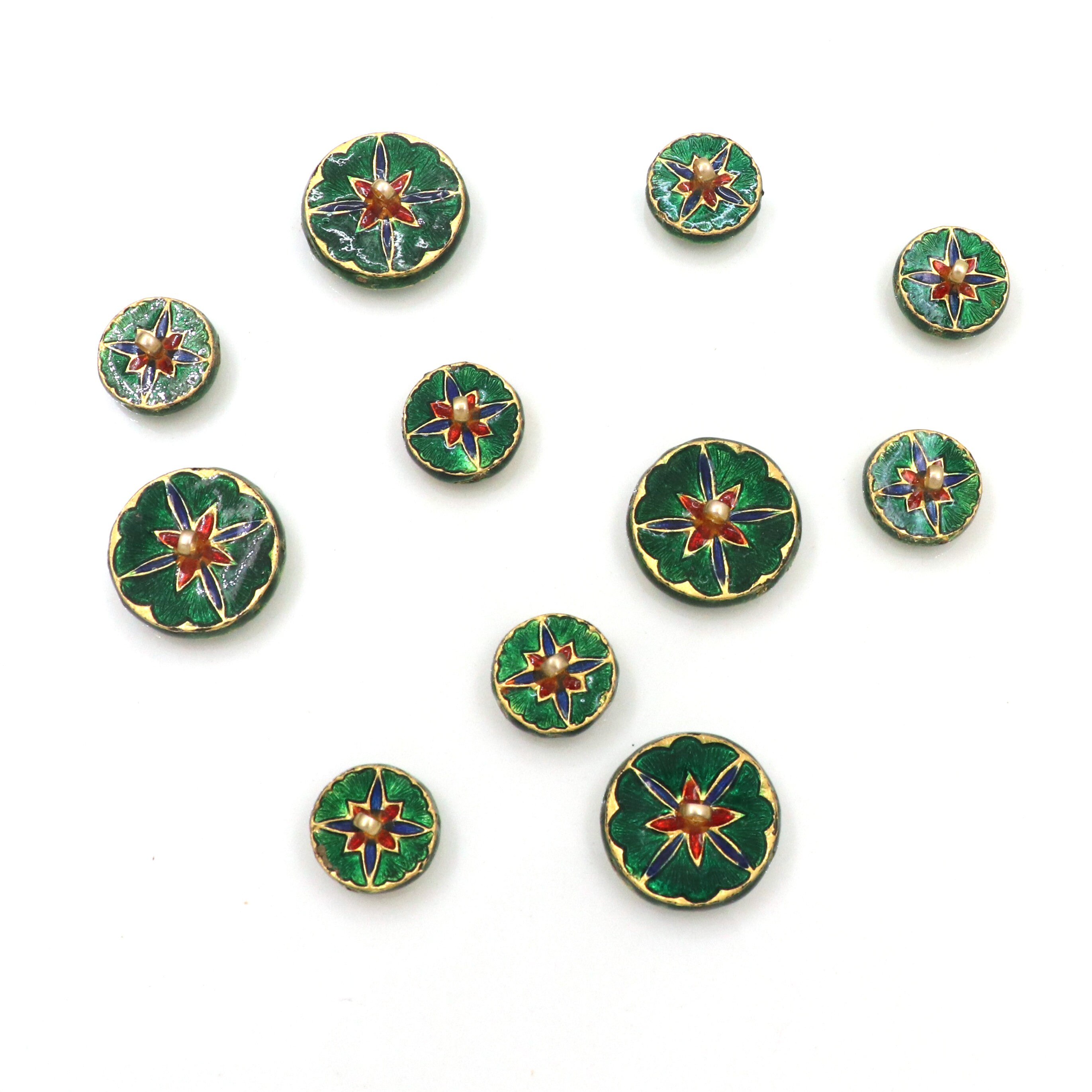 Men Suit Button Set 18K Golden Foil With Pokli Diamondcoat Etsy