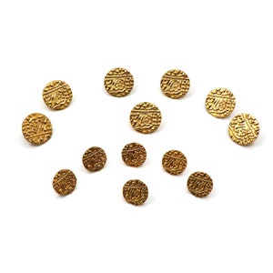 925 Silver Golden  Buttons, Gold Color, For Sewing Cardigan Blouse, Vintage Style