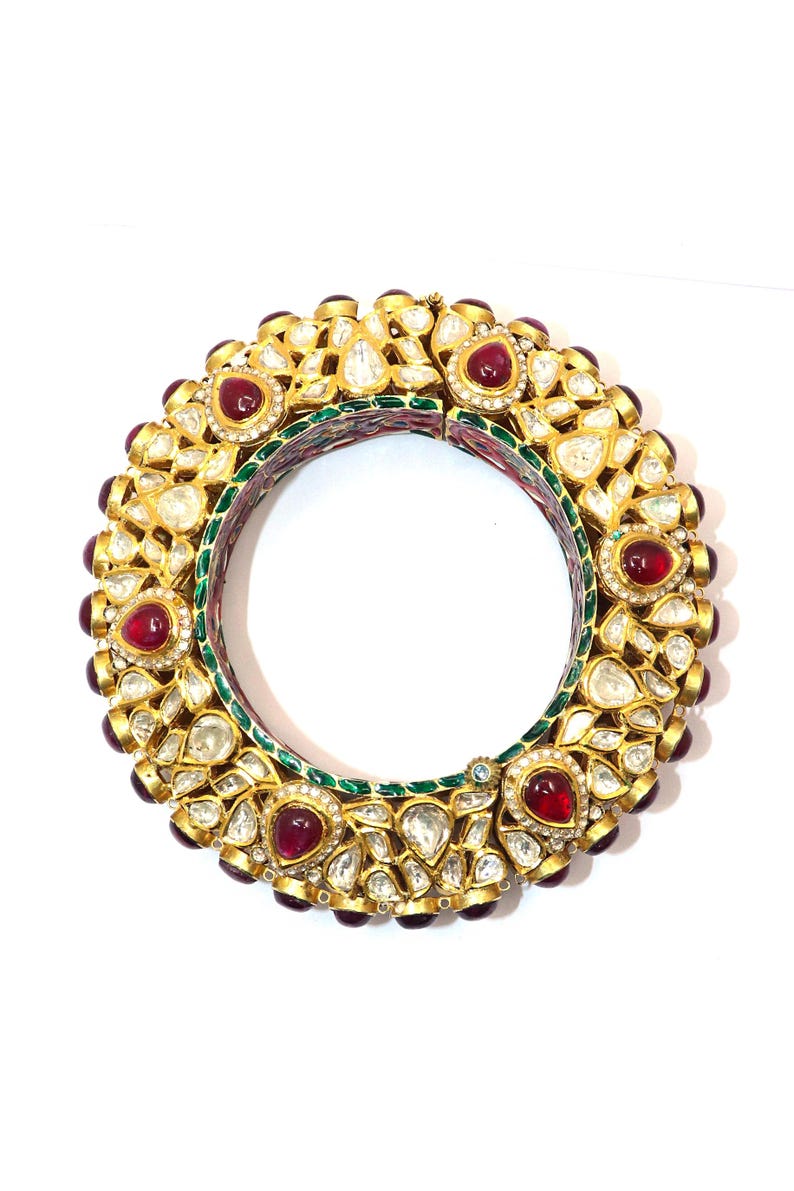Ruby Gold Bangle Jewelry Real Diamond Bangle,14kt Rose Gold Bangle