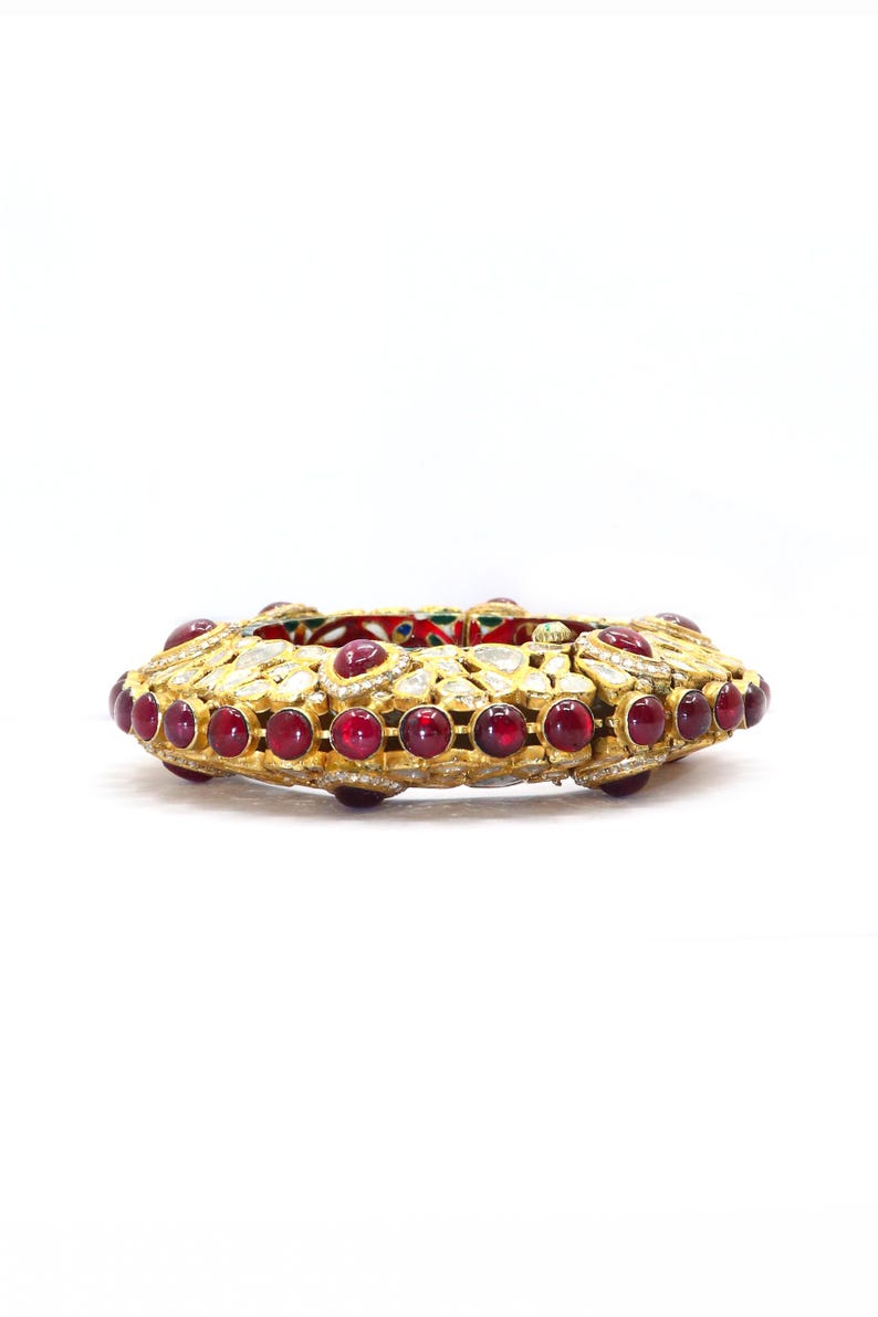 Ruby Gold Bangle Jewelry Real Diamond Bangle,14kt Rose Gold Bangle