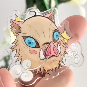 Inosuke Hashibira Acrylic - Demon Slayer - Pin - Kimetsu no Yaiba - by Colchetos