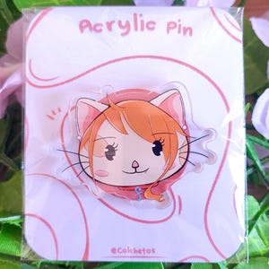 Nami Cat - Acrylic Pin Anime - One Piece - Anime Neko - by Colchetos