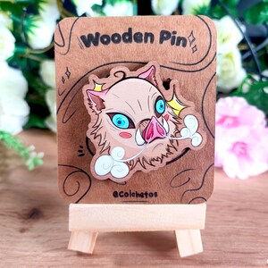 Inosuke Hashibira Wooden Pin - Demon Slayer Kimetsu No Yaiba - by ...
