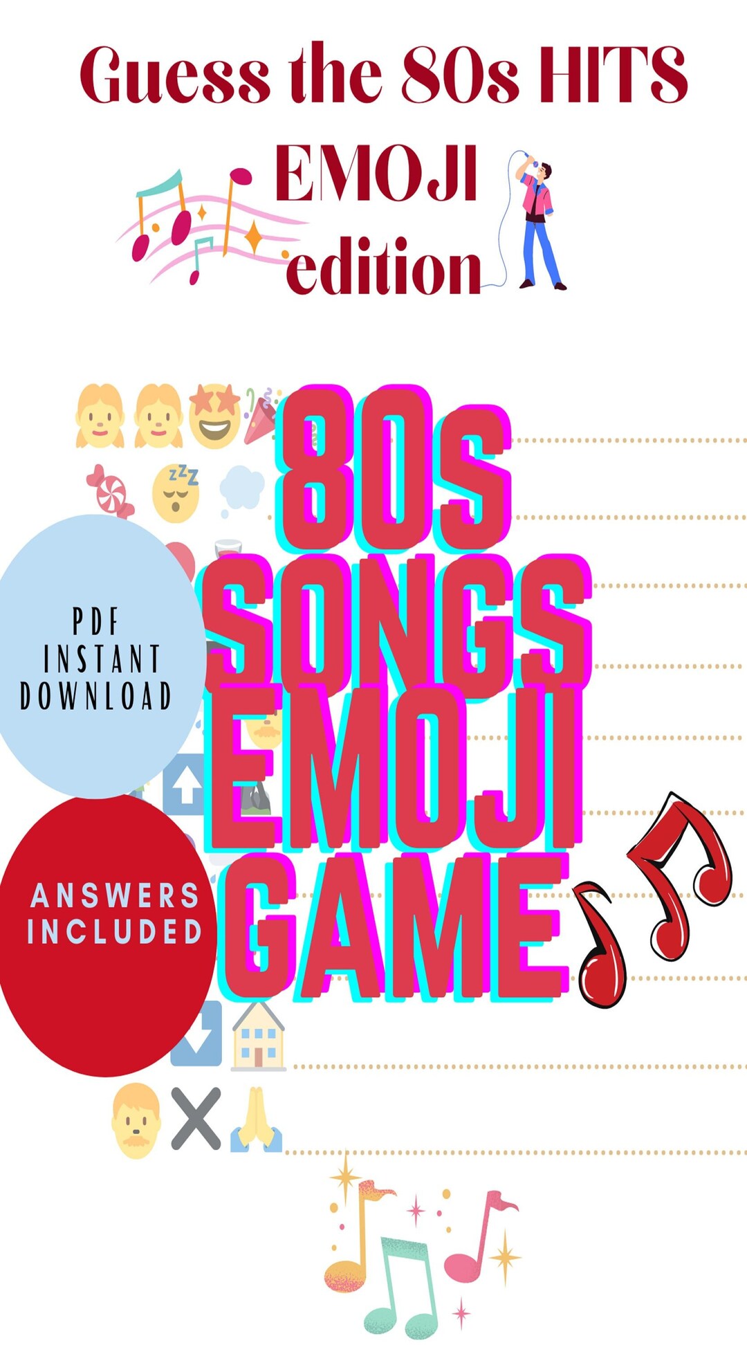 LEGENDARY Emoji Guess The 80s HITS Game Movie Pictionary Etsy legendary-emoji-guess-the-80s-hits-game-movie-pictionary-etsy