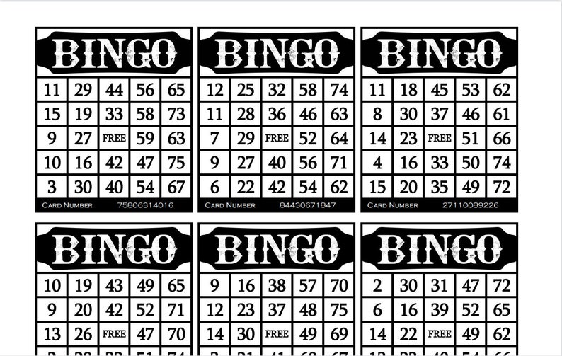 3600 Printable Bingo Cards 6 per - Il 794xN.4591202709 Qmpw 