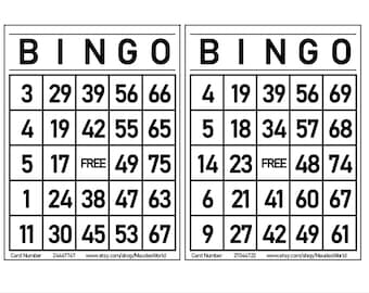 1200 druckbare Bingokarten, 2 pro Seite, groß, Aktivitäten für Feiertage, Partyspiele für Erwachsene, Zoom-Bingokarten, 1-75 Ball