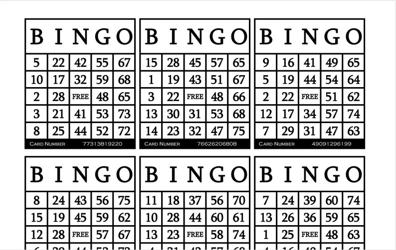 3600 Printable Bingo Cards 6 per - Il 794xN.4538612134 F378 