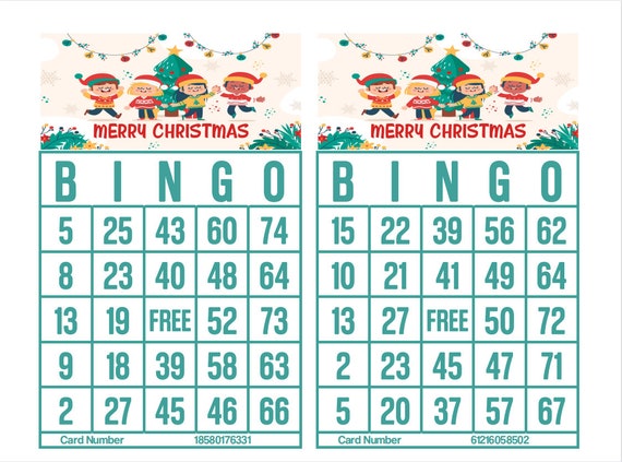 Christmas Bingo Game  Cut and Paste Activities Bingo Template