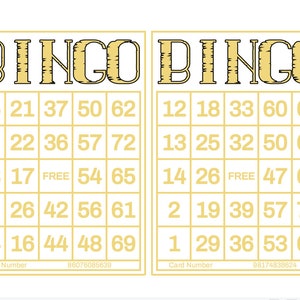 1200 Printable Bingo Cards, 2 per page, Large, Activities for Seniors, Kids, Holidays, Parties Games for Adults, Zoom Bingo Cards, 1-75 Ball