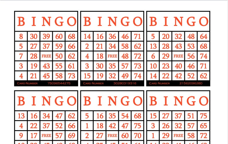 3600 Printable Bingo Cards 6 per - Il 794xN.4590209673 G630 